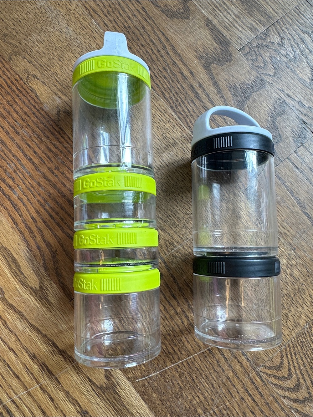 Blender bottles GoStak Stackable Snack Containers - Lime Green & Black